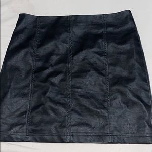 Black Leather Skirt